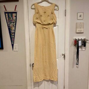 Vintage 1960s Yellow Gown